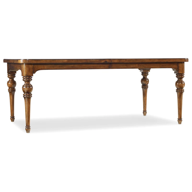 Hooker Furniture - Tynecastle Rectangle Leg Dining Table with Two 18'' Leaves - 5323-75200 Dark Brown / 44" X 78" X 30"