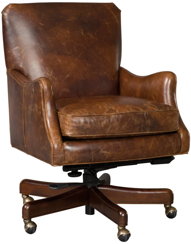 Hooker Furniture - Barker Executive Swivel Tilt Chair - EC438-089 Medium Brown / 25" X 29" X 35"