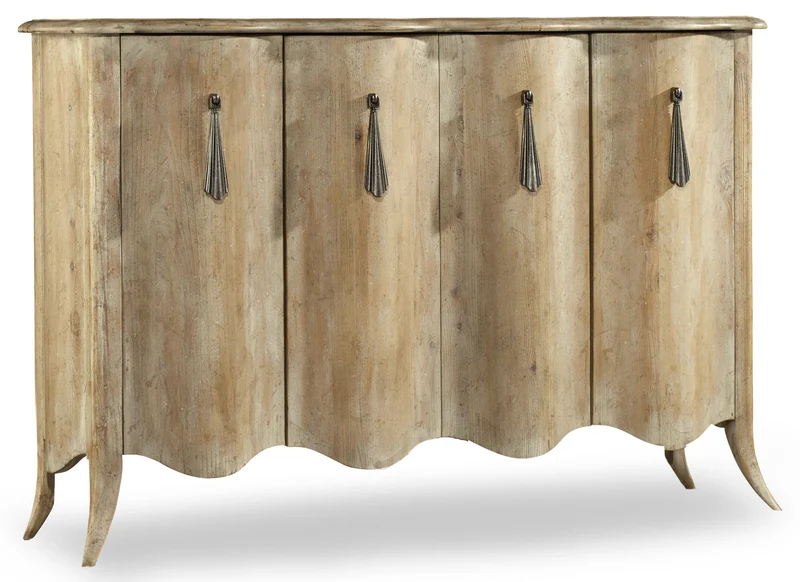 Hooker Furniture - Melange Draped Credenza - 638-85191 Light Brown / 15.75" X 54.5" X 36.25"