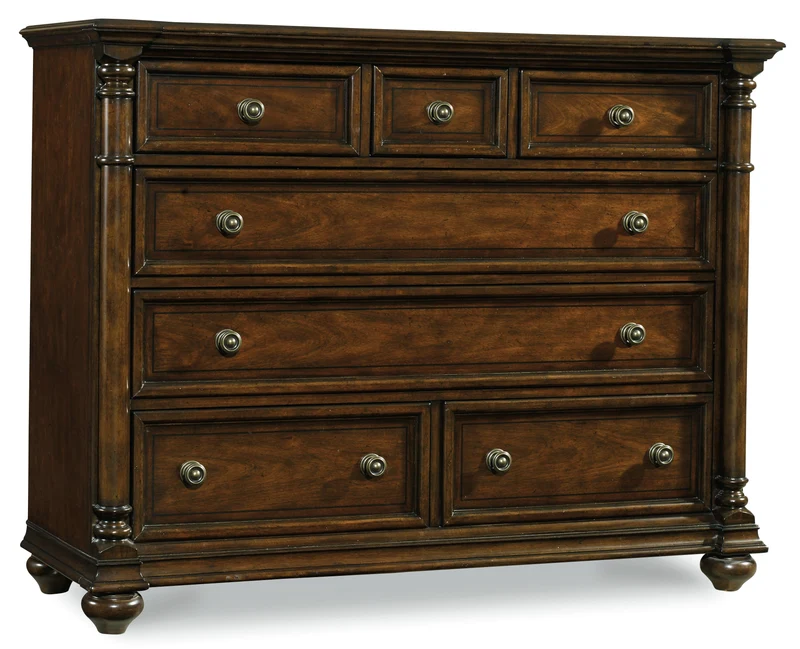 Hooker Furniture - Leesburg Bureau - 5381-90011 Dark Brown / 20" X 54" X 42.25"