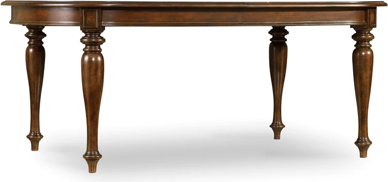 Hooker Furniture - Leesburg Leg Table with Two 18'' Leaves - 5381-75200 Dark Brown / 44" X 76" X 30.25"