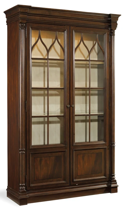 Hooker Furniture - Leesburg Display Cabinet - 5381-75906 Dark Brown / 18" X 52" X 84"
