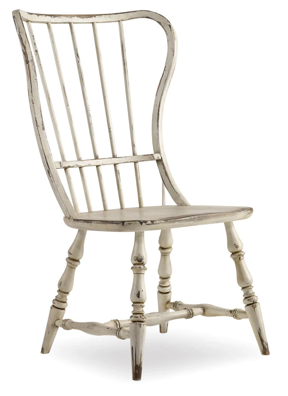 Hooker Furniture - Sanctuary Spindle Back Side Chair - Hooker Furniture - 5403-75310 Whites/Creams/Beiges / 24.75" X 24.25" X 43.25"