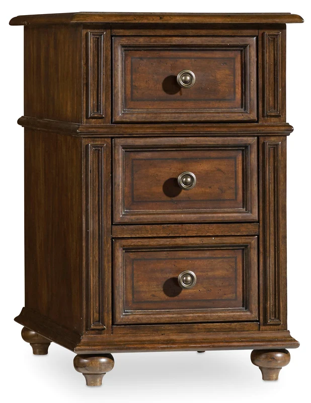 Hooker Furniture - Leesburg Chairside Chest - 5381-80114 Dark Brown / 25" X 16" X 25.25"