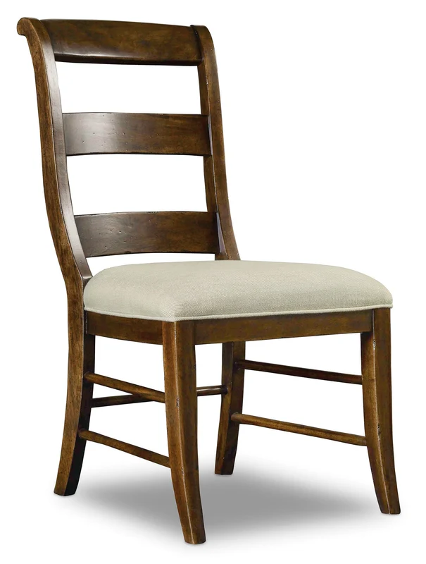 Hooker Furniture - Archivist Ladderback Side Chair - 5447-75710 Brown/Beige / 21" X 26.25" X 40.25"
