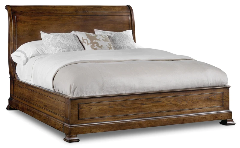Hooker Furniture - Archivist King Sleigh Bed w/Low Footboard - 5447-90466B Dark Brown / King
