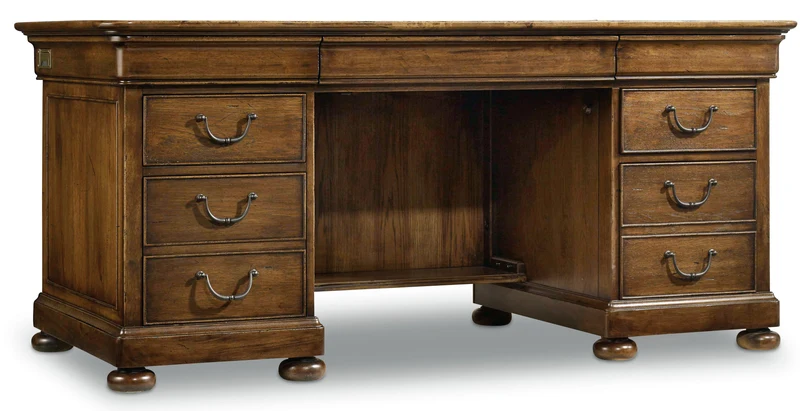 Hooker Furniture - Archivist Executive Desk - 5447-10563 Dark Brown / 32" X 66" X 30"