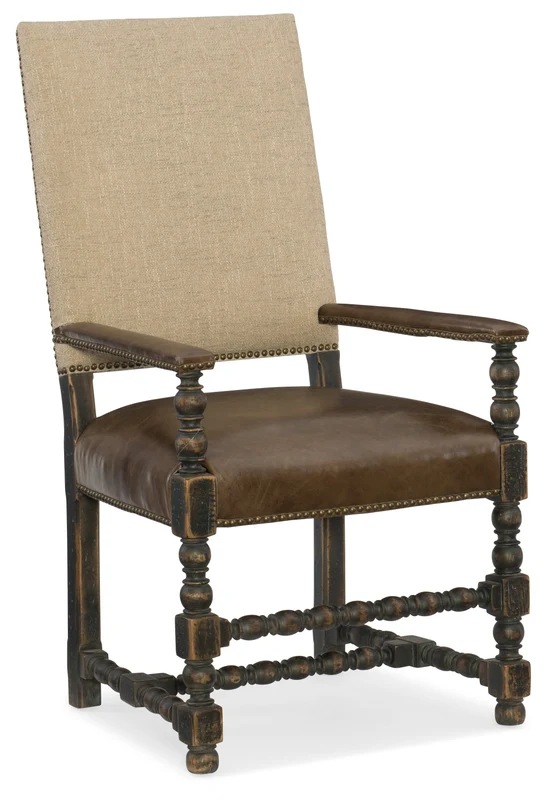 Hooker Furniture - Hill Country Comfort Upholstered Arm Chair - 5960-75400-BLK Beige / 25.5" X 24" X 43.75"