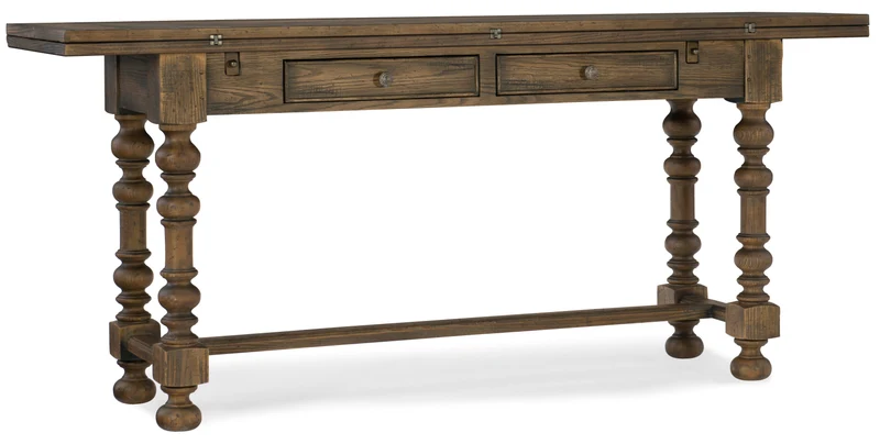 Hooker Furniture - Bluewind Flip-Top Console Table - 5960-85001-BRN Dark Wood / 40" X 72" X 31.25"
