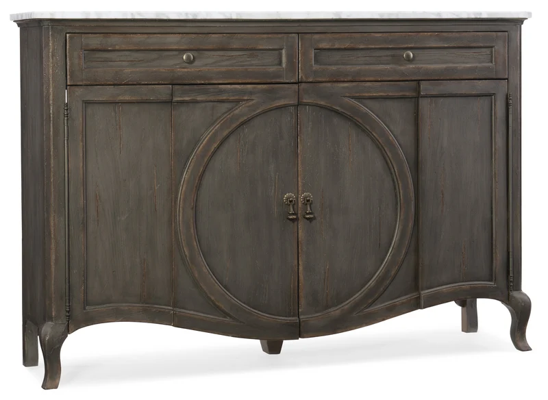 Hooker Furniture - Melange Four-Door Two-Drawer Credenza - 1610-85005-GRY Grey / 16" X 62" X 42.5"
