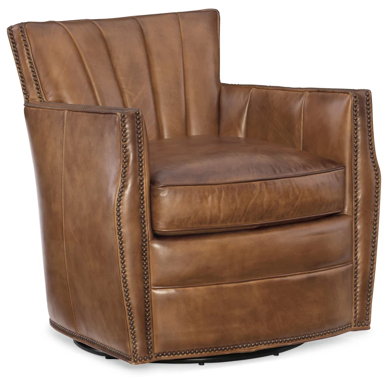 Hooker Furniture - Carson Swivel Club Chair - CC492-SW-083 Light Brown / 33" X 30" X 31.5"
