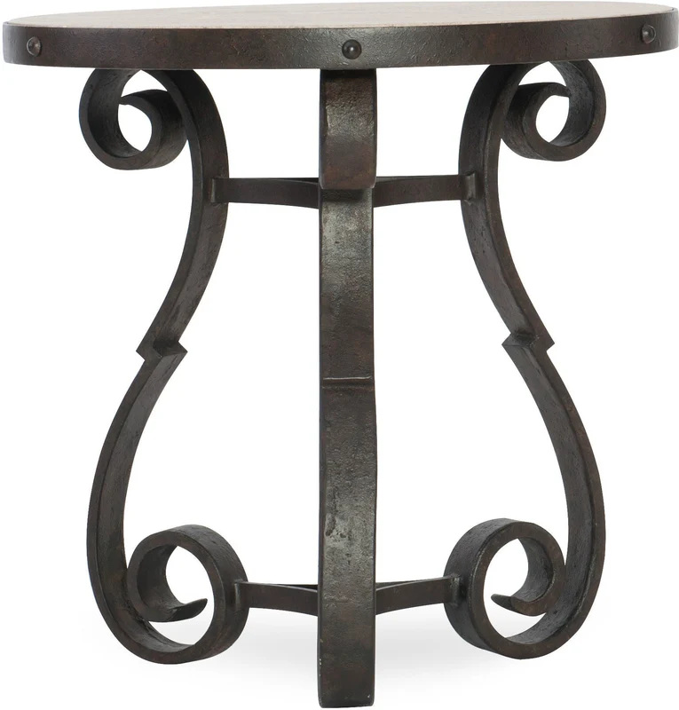 Hooker Furniture - Luckenbach Metal and Stone End Table - 5960-80113-MTL Black / 26" X 26" X 26"