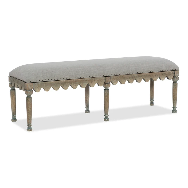 Hooker Furniture - Boheme Madera Bed Bench - 5750-90019-MWD Light Brown / 17" X 56.5" X 19"