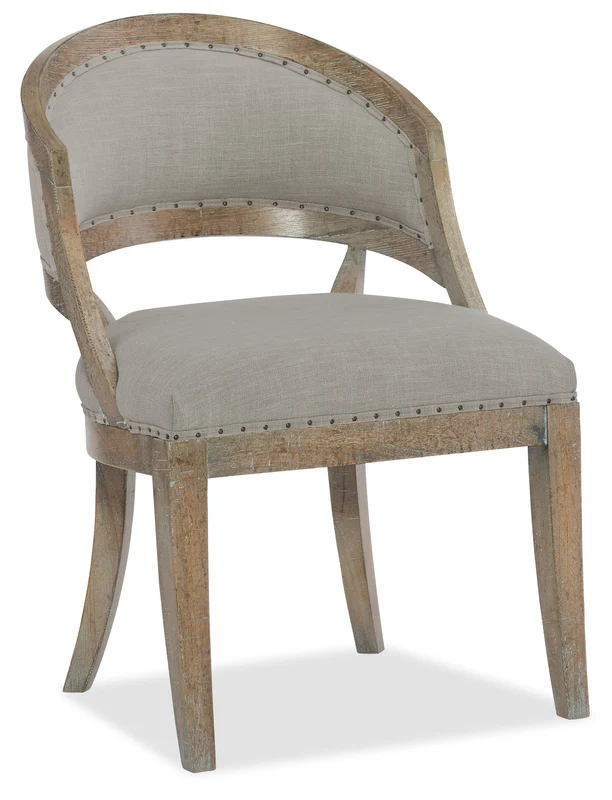 Hooker Furniture - Boheme Garnier Barrel Back Chair - 5750-75300-MWD Brown/Beige / 22.5" X 24.25" X 34"