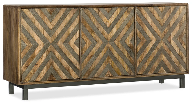 Hooker Furniture - Serramonte 69in Entertainment/Accent Console - 5649-55469-MWD Medium Brown / 16" X 69" X 32"