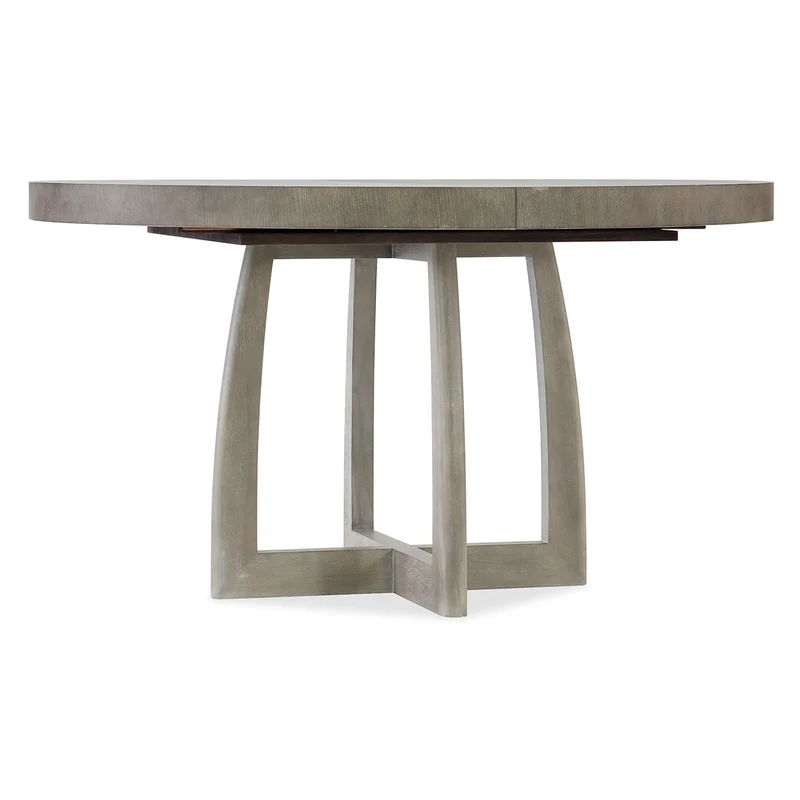 Hooker Furniture - Affinity 48in Round Pedestal Dining Table w/1-18in Leaf - 6050-75203-GRY Grey / 48" X 48" X 30"