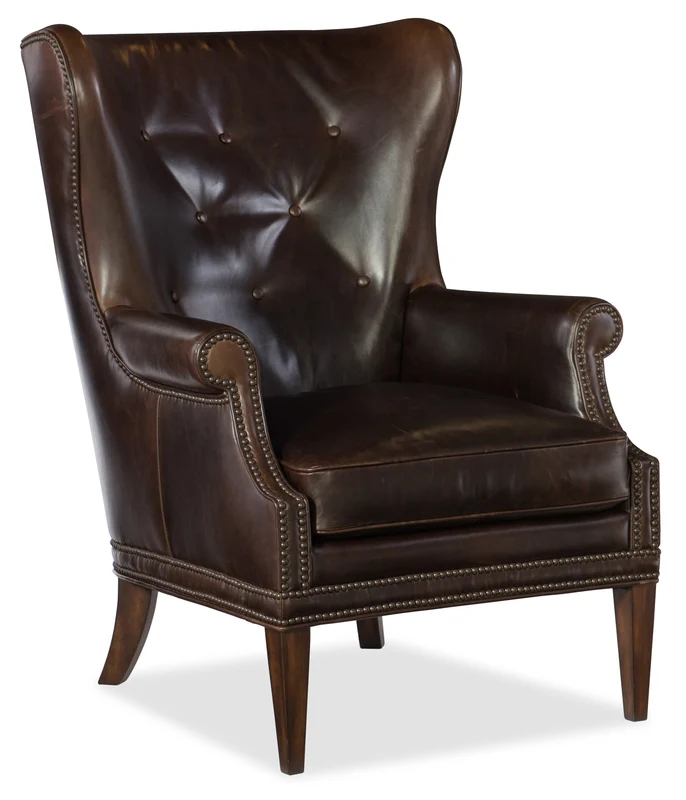 Hooker Furniture - Maya Wing Club Chair - CC513-089 Dark Brown / 36.5" X 30" X 42"