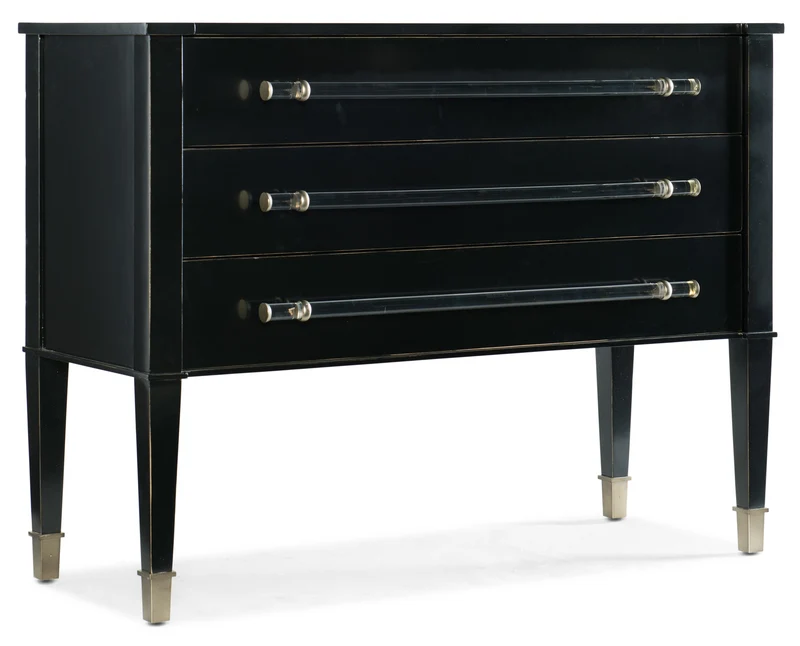 Hooker Furniture - Melange Rowan Chest - 638-85432-BLK Beige / 19" X 47.5" X 35.75"