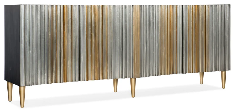 Hooker Furniture - Melange Apollo Credenza - 638-85435-MTL Gold / 19.75" X 92" X 36"