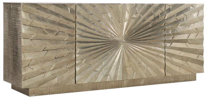 Hooker Furniture - Big Bang 78in Entertainment Console - 5667-55478-SLV Silver / 18" X 78" X 32"