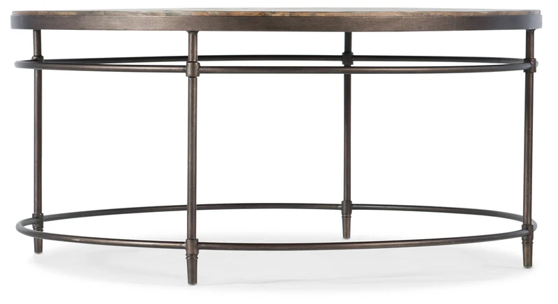 Hooker Furniture - St. Armand Round Cocktail Table - 5601-80110-LTWD Bronze / 38" X 38" X 18.25"