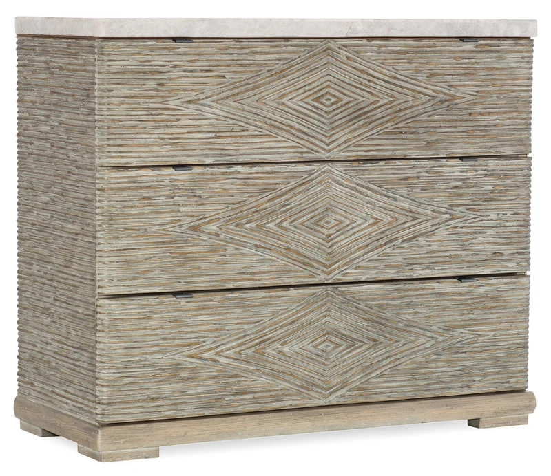 Hooker Furniture - Amani Three-Drawer Accent Chest - 1672-85004-00 Grey / 18.5" X 42" X 35.75"