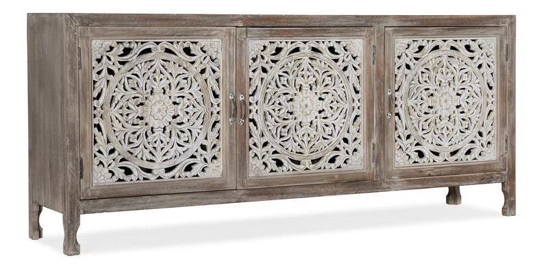Hooker Furniture - Entertainment Console - 5726-55480-95 Light Brown / 18" X 80" X 35"