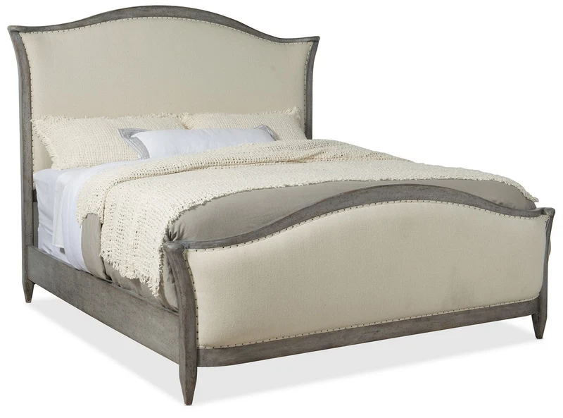 Hooker Furniture - Ciao Bella King Upholstered Bed- Speckled Gray - 5805-90866-96 Beige / King