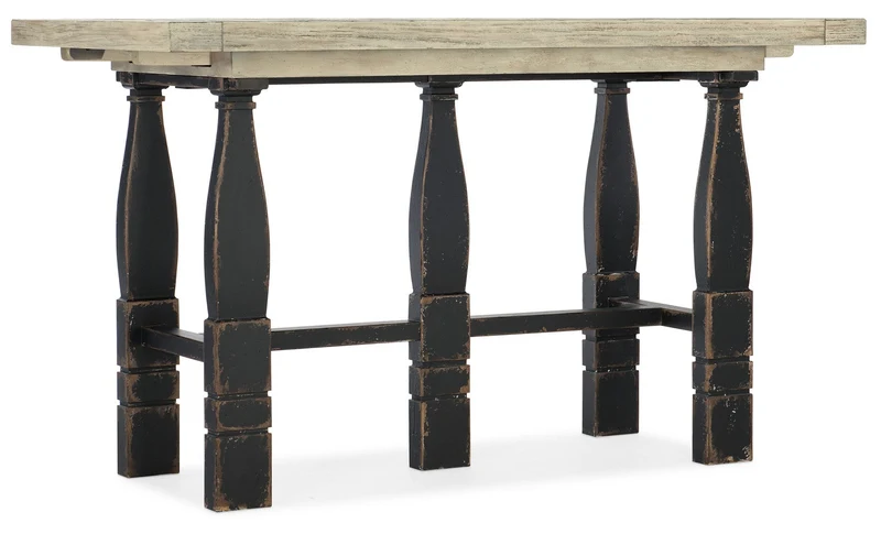 Hooker Furniture - Ciao Bella Friendship Table- Flaky White/Black - 5805-75206-80 Black / 32" X 60" X 36"