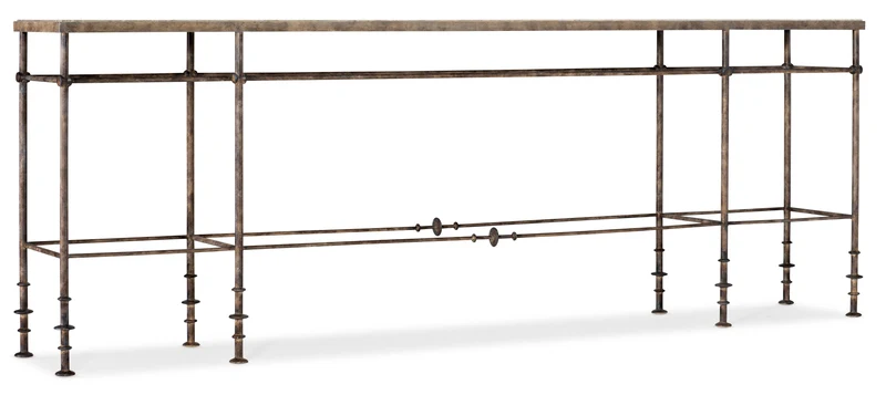 Hooker Furniture - La Grange St James Metal and Stone Console - 6960-85001-00 Black / 14.5" X 91" X 32.5"