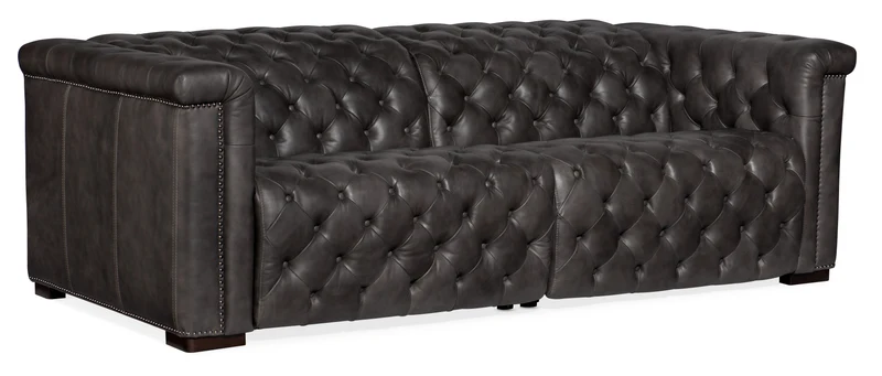 Hooker Furniture - Savion 1.5 LAF-RAF 2 over 2 Sofa w/PWR Recline PWR Headrest - SS434-1.5RL-P-PH-096 Grey / 43" X 89" X 30"