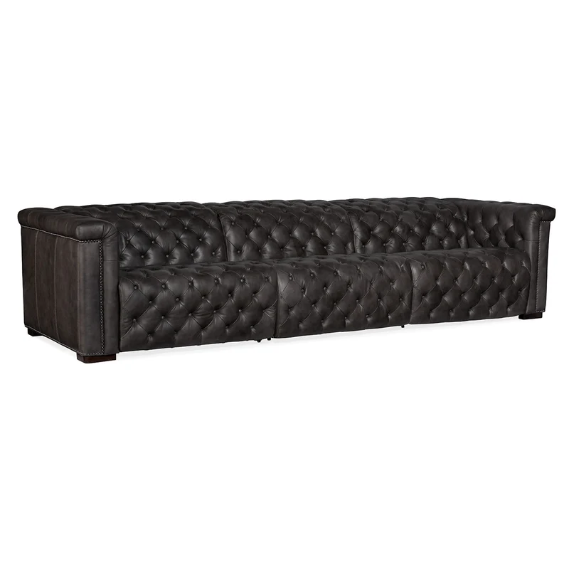 Hooker Furniture - Savion Grandier Sofa w/PWR Recline PWR Headrest - SS434-GP3-096 Grey / 43" X 124" X 30"