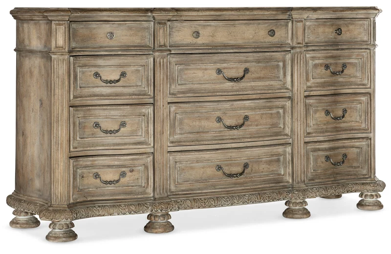 Hooker Furniture - Castella Twelve Drawer Dresser - 5878-90002-80 Light Brown / 22" X 73" X 40.5"
