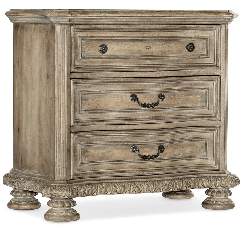 Hooker Furniture - Castella Three Drawer Nightstand - 5878-90016-80 Light Brown / 20.25" X 34.5" X 32.25"