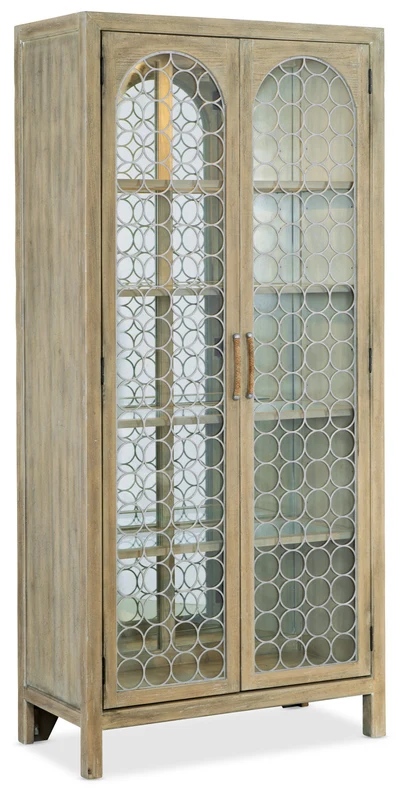 Hooker Furniture - Surfrider Display Cabinet - 6015-75906-80 Light Wood / 19.75" X 40" X 86.25"
