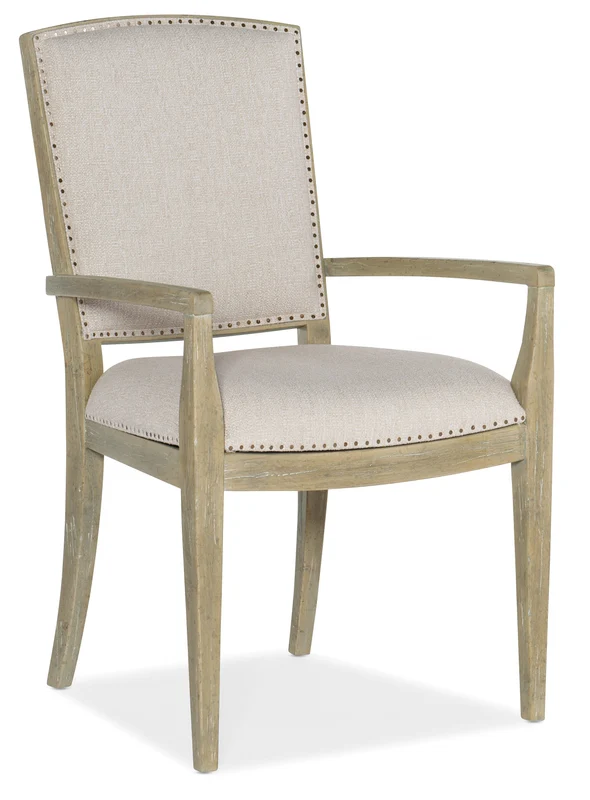 Hooker Furniture - Surfrider Carved Back Arm Chair - 6015-75401-80 Beige / 25.75" X 22.5" X 38.5"