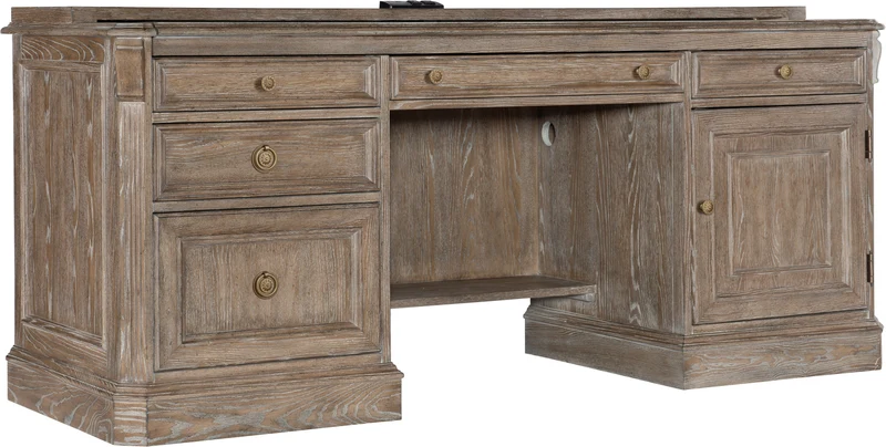 Hooker Furniture - Sutter Computer Credenza - 5981-10464-80 Medium Brown / 24.5" X 72.5" X 32"