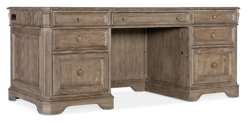 Hooker Furniture - Sutter Executive Desk - 5981-10563-80 Medium Brown / 34" X 72" X 31"
