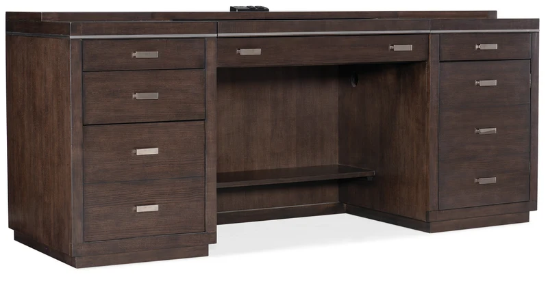 Hooker Furniture - House Blend Computer Credenza - 5892-10464-85 Dark Brown / 24" X 72" X 30.25"