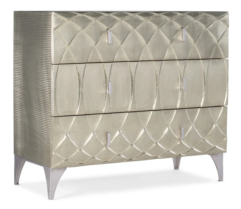 Hooker Furniture - Melange Mathilda Three Drawer Chest - 628-85644-92 Silver / 18" X 38" X 34"