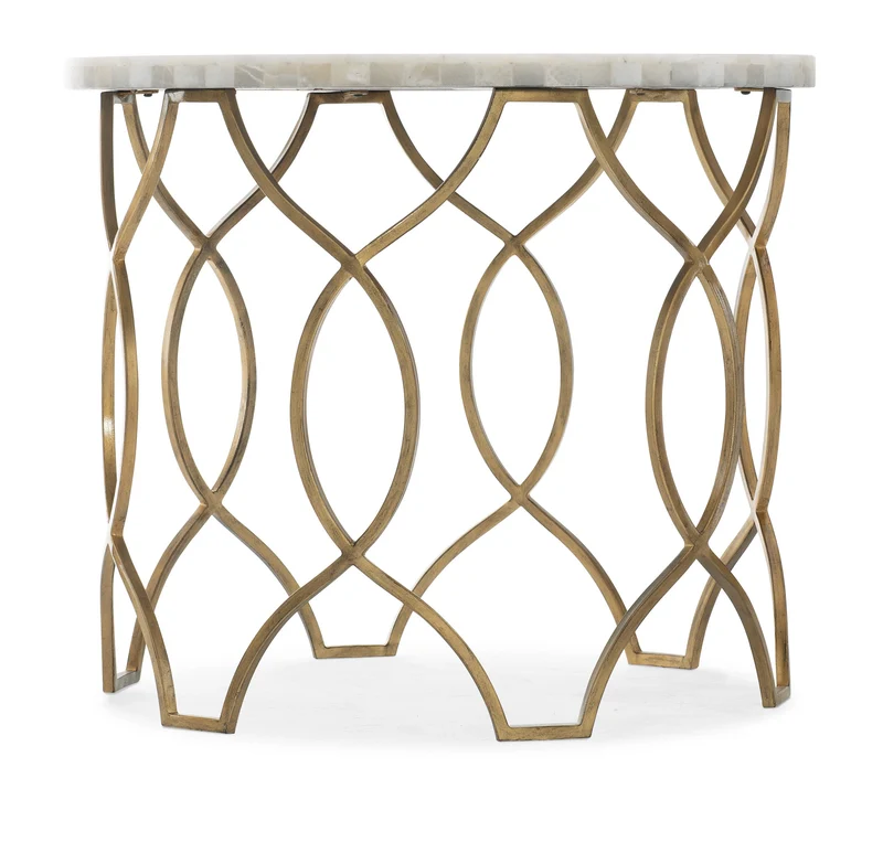 Hooker Furniture - Melange Corrina Round Lamp Table - 5952-80116-02 Gold / 30" X 30" X 24"