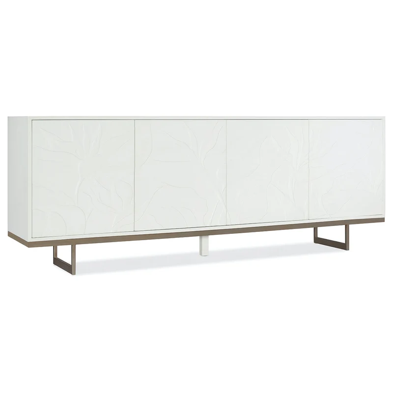 Hooker Furniture - Melange Passerine Four Door Credenza - 628-85631-02 White / 19" X 92.25" X 34.5"