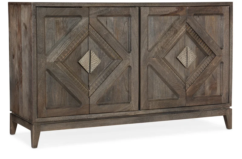 Hooker Furniture - Commerce & Market Carved Accent Chest - 7228-85015-85 Medium Brown / 19" X 56" X 34"