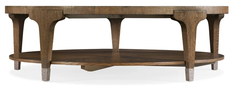 Hooker Furniture - Chapman Round Cocktail Table - 6033-80111-85 Medium Brown / 60.25" X 60.25" X 18.25"