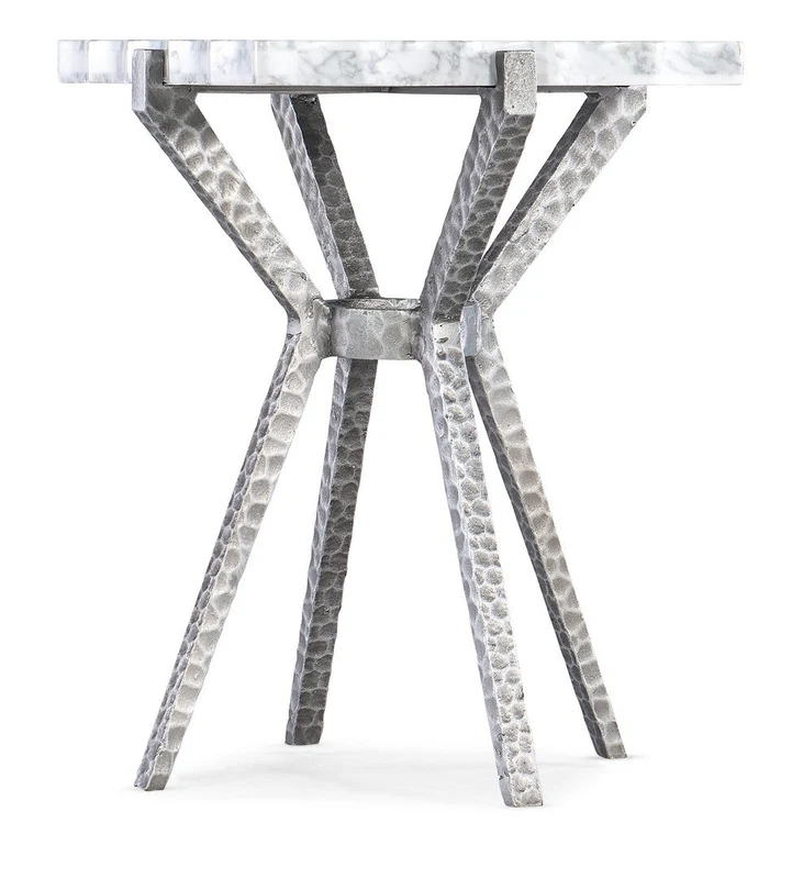 Hooker Furniture - Melange Glendon Side Table - 628-50032-00 Silver / 16" X 16" X 22.25"