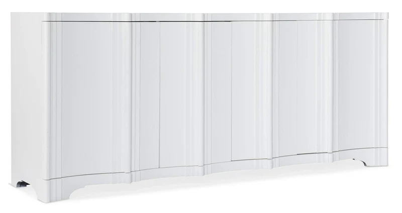 Hooker Furniture - Melange Corinth Four Door Entertainment Console - White/Cream/Beige - 628-55015-02 White/Cream/Beige / 20" X 79.25" X 34"