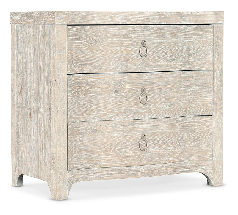 Hooker Furniture - Serenity Antigua Three Drawer Nightstand - 6350-90116-80 White / 18.5" X 32.75" X 30.5"