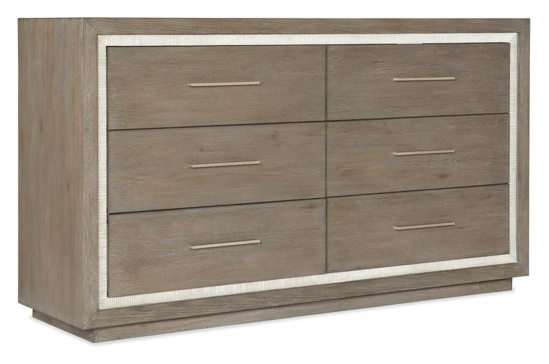 Hooker Furniture - Serenity Mainstay Six Drawer Dresser - 6350-90002-95 Grey / 20" X 68.25" X 38.25"