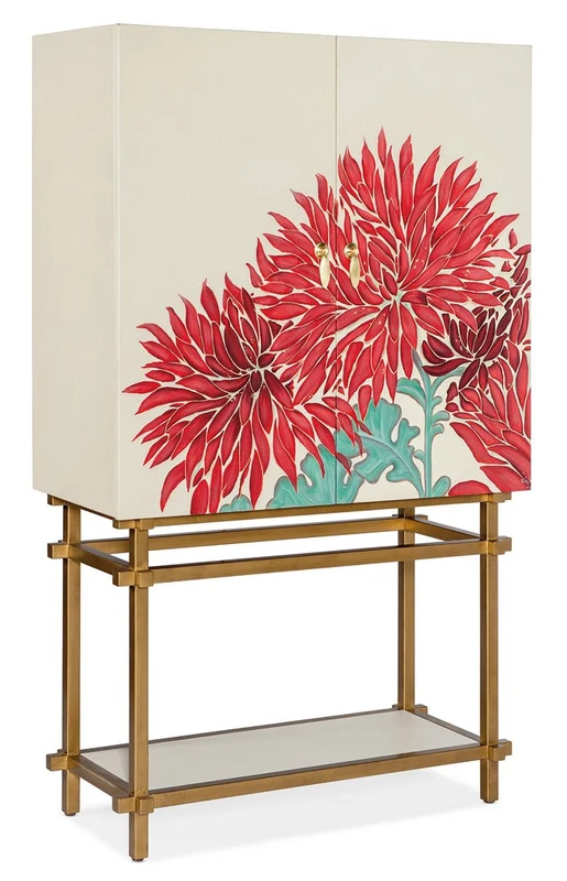 Hooker Furniture - Melange Patrisha Bar Cabinet - 628-50027-65 Red / 18.75" X 41.5" X 70.5"