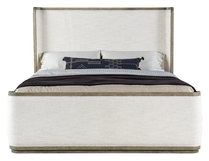 Hooker Furniture - Linville Falls Boones King Upholstered Shelter Bed - 6150-90466-85 Grey / King